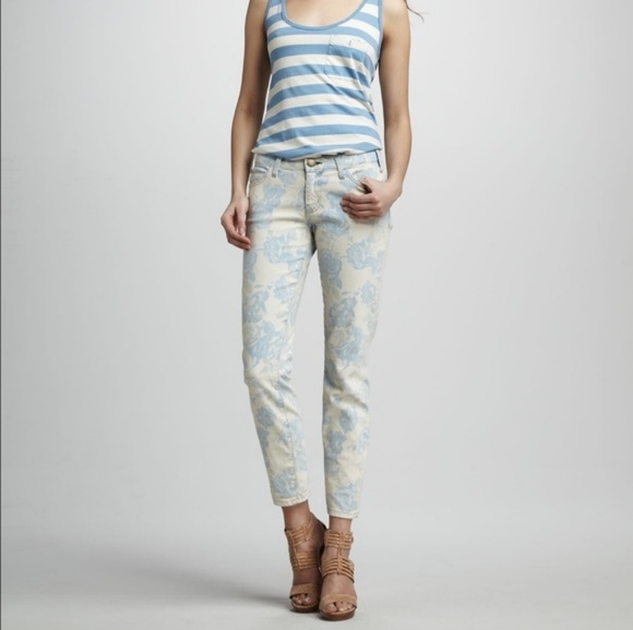 Current/Elliott Denim - Current/Elliot Blue Rose Floral Jean 